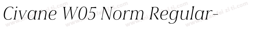 Civane W05 Norm Regular字体转换